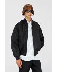 DIESEL - Padded Bomber Jacket With Oval D Embroidery - Lyst