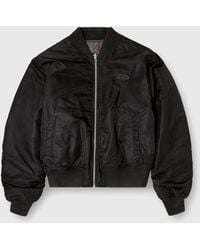 DIESEL - Padded Bomber Jacket With Oval D Embroidery - Lyst