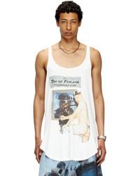 DIESEL - Tank Top With Graphic Print - Lyst