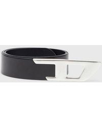DIESEL - 4 Cm Leather Belt With Metal D Buckle - Lyst