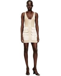 DIESEL - Rib-Knit Short Dress With Cargo Pockets - Lyst