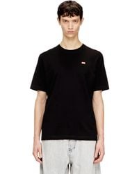 DIESEL - Regular T-Shirt With Patch And Photo Print - Lyst