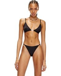 DIESEL - Reggiseno a triangolo con placca Oval D - Lyst