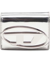 DIESEL - Portafoglio trifold in pelle specchiata - Lyst
