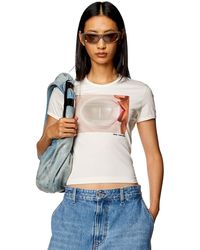 DIESEL - T-shirt avec imprimé bubblegum Oval D - Lyst
