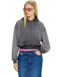 DIESEL - Hoodie With Dévoré Print - Lyst