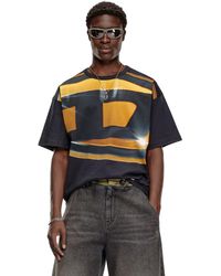 DIESEL - T-Shirt With Oval D Poster Print - Lyst