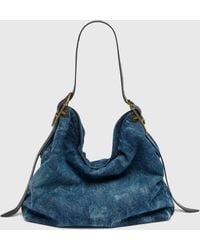 DIESEL - D-Line-Denim Hobo Bag - Lyst