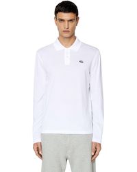 DIESEL - Long-sleeve Polo Shirt With D Patch - Lyst