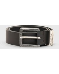 DIESEL - 3.4Cm Ledergürtel Mit Brünierten Metallelementen - Lyst