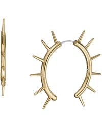 DIESEL - Gold-tone Stainless Steel Front To Back Earrings - Lyst