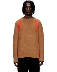 DIESEL - Pullover Aus Alpakamischung Mit Kontrastierenden Einsätzen - Lyst