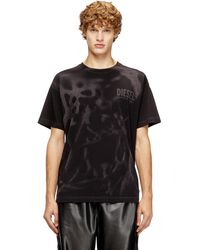 DIESEL - Cotton T-Shirt With Laser Print - Lyst