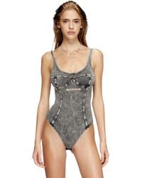 DIESEL - Body En Jersey Effet Denim - Lyst