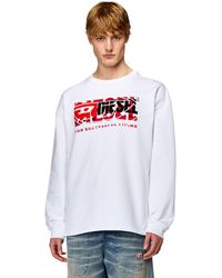 DIESEL - Sweatshirt With Layered Logos - Lyst