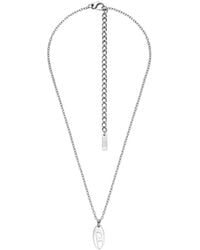DIESEL - Stainless Steel Pendant Necklace - Lyst