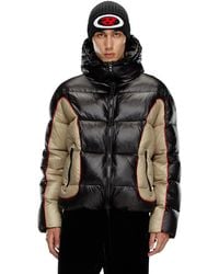 DIESEL - Wattierte W-Ostend Jacke Mit Einsätzen - Lyst
