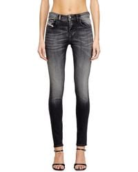 DIESEL - Skinny Jeans Regular Waist 2017 Slandy, /Dark, Zip Fly - Lyst