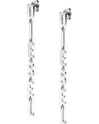 DIESEL - Stainless Steel Drop Earrings - Lyst