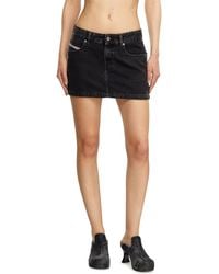 DIESEL - Mini-Jupe En Denim Délavé - Lyst