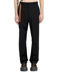 DIESEL - Tailored Pants With Biker Belt Strap - Lyst