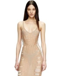 DIESEL - Seamless Bodysuit With Lingerie Illusion - Lyst