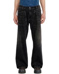 DIESEL - Relaxed Jeans Regular Waist D-Zeta, /Dark, Zip Fly - Lyst