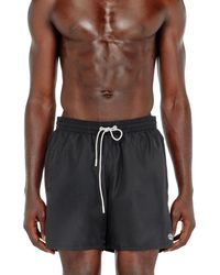 DIESEL - Swim Shorts With Metallic Oval D Logo - Lyst