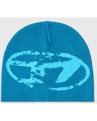 DIESEL - Wool-Blend Beanie With Oval D Logo - Lyst