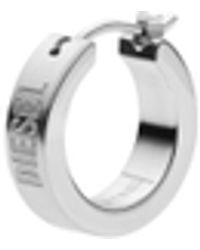 DIESEL - Stainless Steel Hoop Earring - Lyst