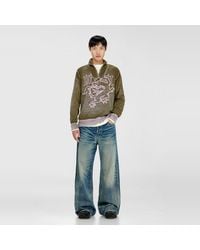 DIESEL - Treated Half-Zip Jumper With Griffin Motif - Lyst