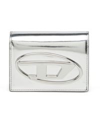 DIESEL - Portefeuille à deux volets en cuir effet miroir - Lyst