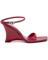 DIESEL - D-Amber-Keilsandalen Aus Leder - Lyst