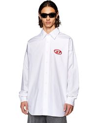 DIESEL - Poplin Shirt With Oval D Embroidery - Lyst