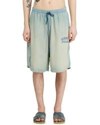 DIESEL - Pantalones Cortos De Denim Fluido Con Efecto Suciedad - Lyst