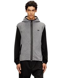 DIESEL - Sleeveless Zip-Up Hoodie - Lyst