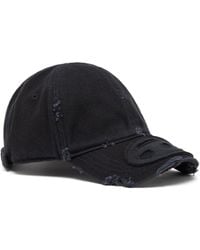 DIESEL - Cap Aus Baumwoll-Twill Mit Distressed Details - Lyst