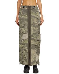 DIESEL - Long Skirt With Cargo Pockets - Lyst