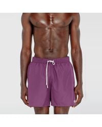 DIESEL - Swim Shorts With Metallic Oval D Logo - Lyst