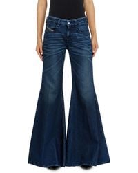 DIESEL - Flare Jeans Low Waist 1970 D-Bleess, /Dark, Zip Fly - Lyst