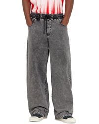 DIESEL - Sweatpants With Denim Effect - Lyst
