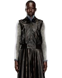 DIESEL - Bomber Vest With Distressed Effect - Lyst