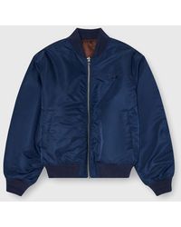 DIESEL - Padded Bomber Jacket With Oval D Embroidery - Lyst