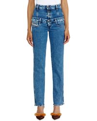 DIESEL - Slim Jeans High Waist D-Fynora, Medium, Zip Fly - Lyst