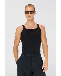 DIESEL - Slim Cotton Tank With Oval D Logo - Lyst