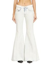 DIESEL - Flare Jeans Low Waist 1970 D-Bleess, Light, Zip Fly - Lyst