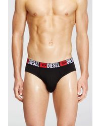 DIESEL - Three-Pack Of Solid-Colour Briefs - Lyst