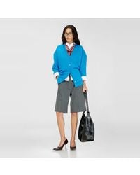 DIESEL - Wool V-Neck Cardigan With Neck Logo - Lyst