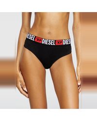 DIESEL - 3-Pack Thongs With Logo Waist - Lyst