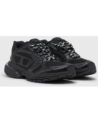 DIESEL - S-Pro-V-Dense-Monochrome Mesh Sneakers With Oval D Logo - Lyst